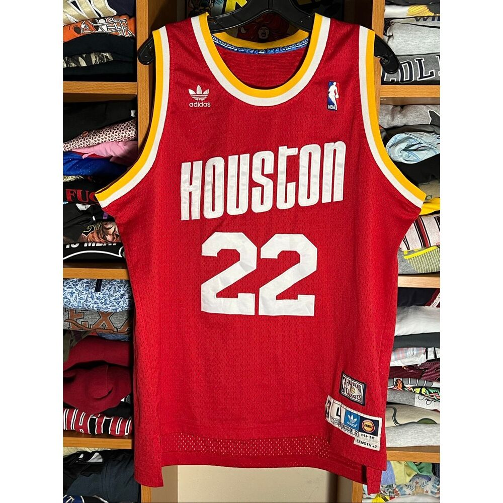 Adidas Men’s Rockets Clyde Drexler Hardwood Classics 94-95 Jersey Large